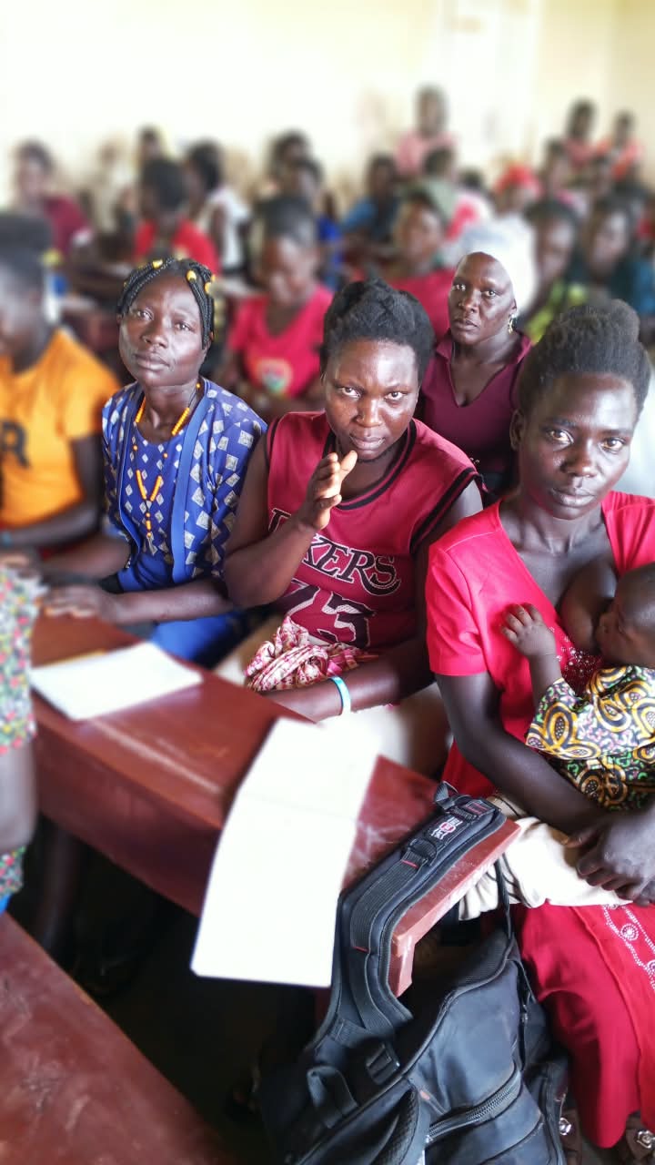 Young mothers attending a community health session